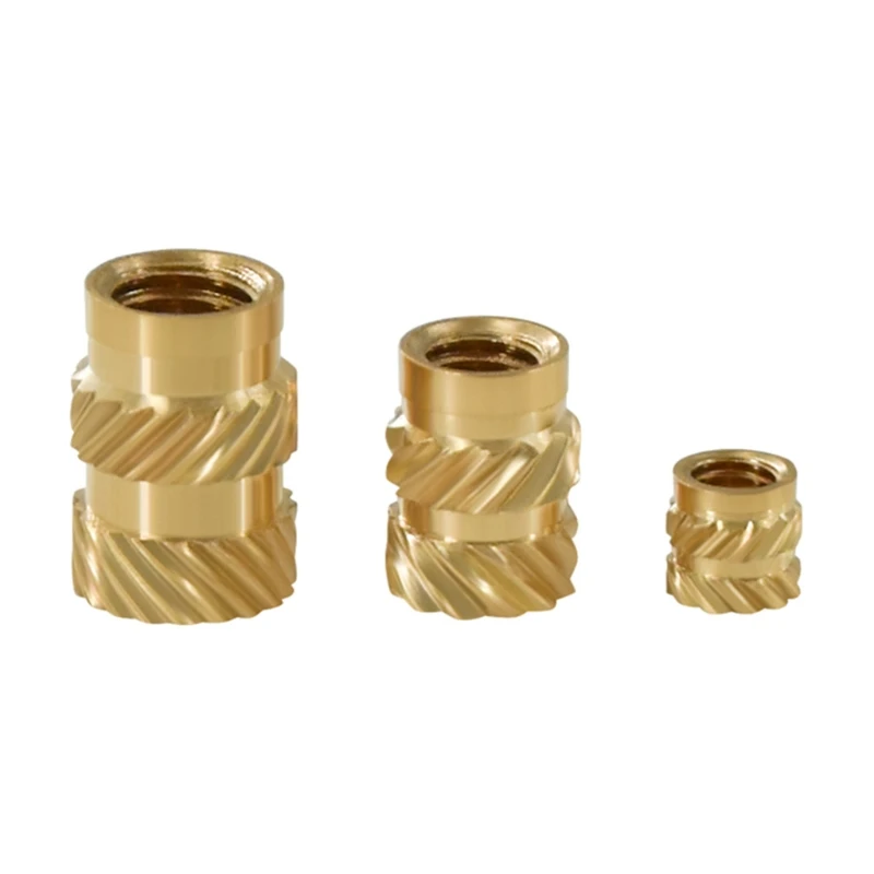 

100PCs M4 Nuts Hot Melt Copper Nut SL Type Double Twill Knurled Injection Brass Nut for 3D Printer 3/4/5cm Height