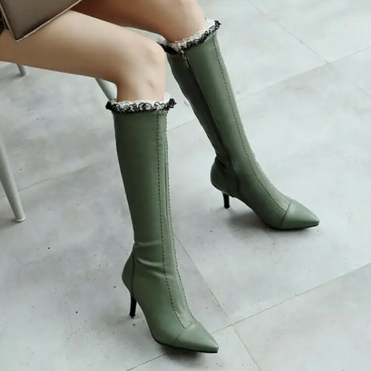 Элегантные женские сапоги до бедра середины икры Хиппи GoGo Сапоги для танцев на