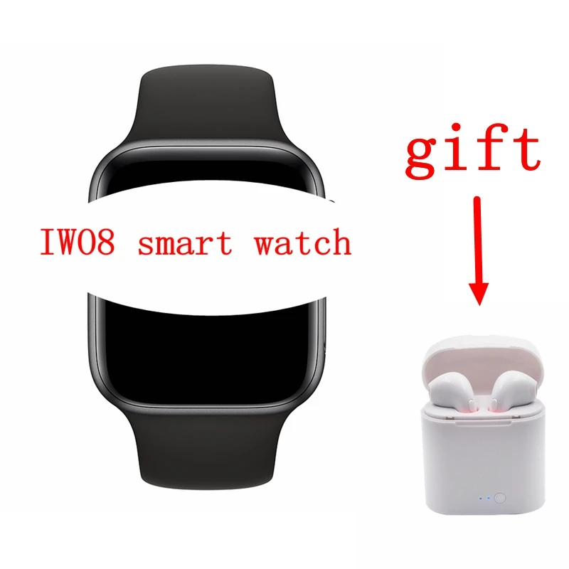 Смарт часы с Bluetooth IWO8 44 мм корпус для мужчин пульсометром 1:1 фитнес трекер Smartwatchf