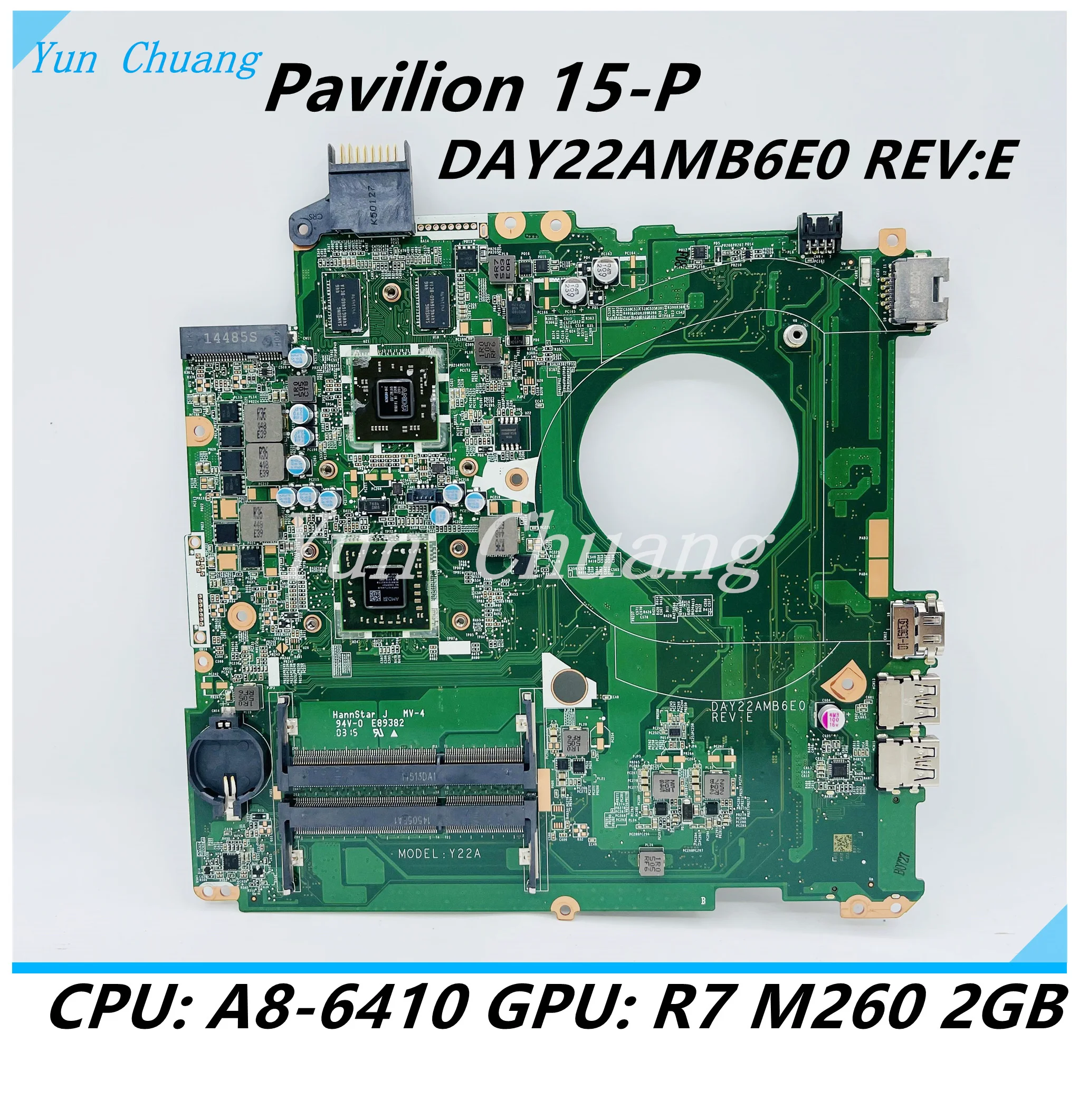Материнская плата DAY22AMB6E0 762531-001 762531-501 для ноутбука HP Pavilion 15-P с процессором A8-6410 R7
