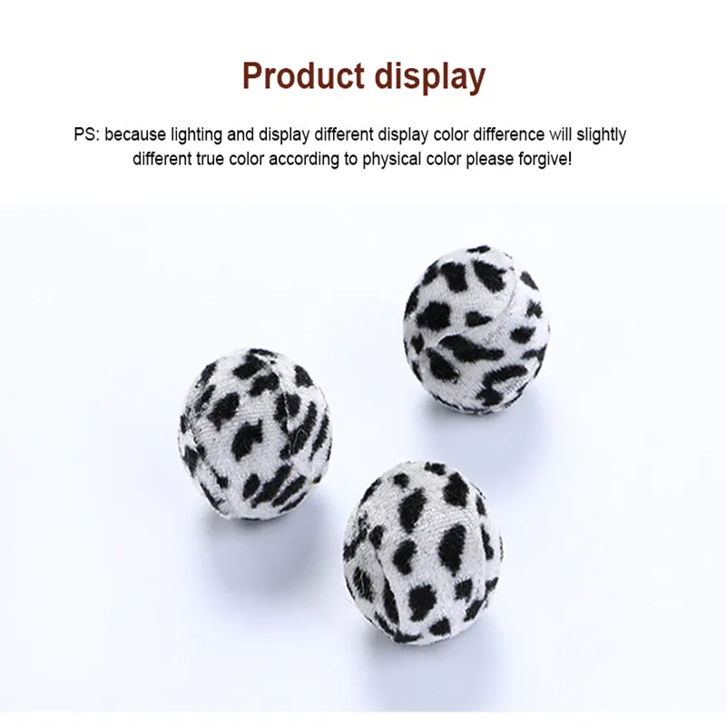 Cat Self-excited Toy Interactive Leopard Print Cloth Ball Play Plush Training Attract Entertain Pet Supply | Дом и сад