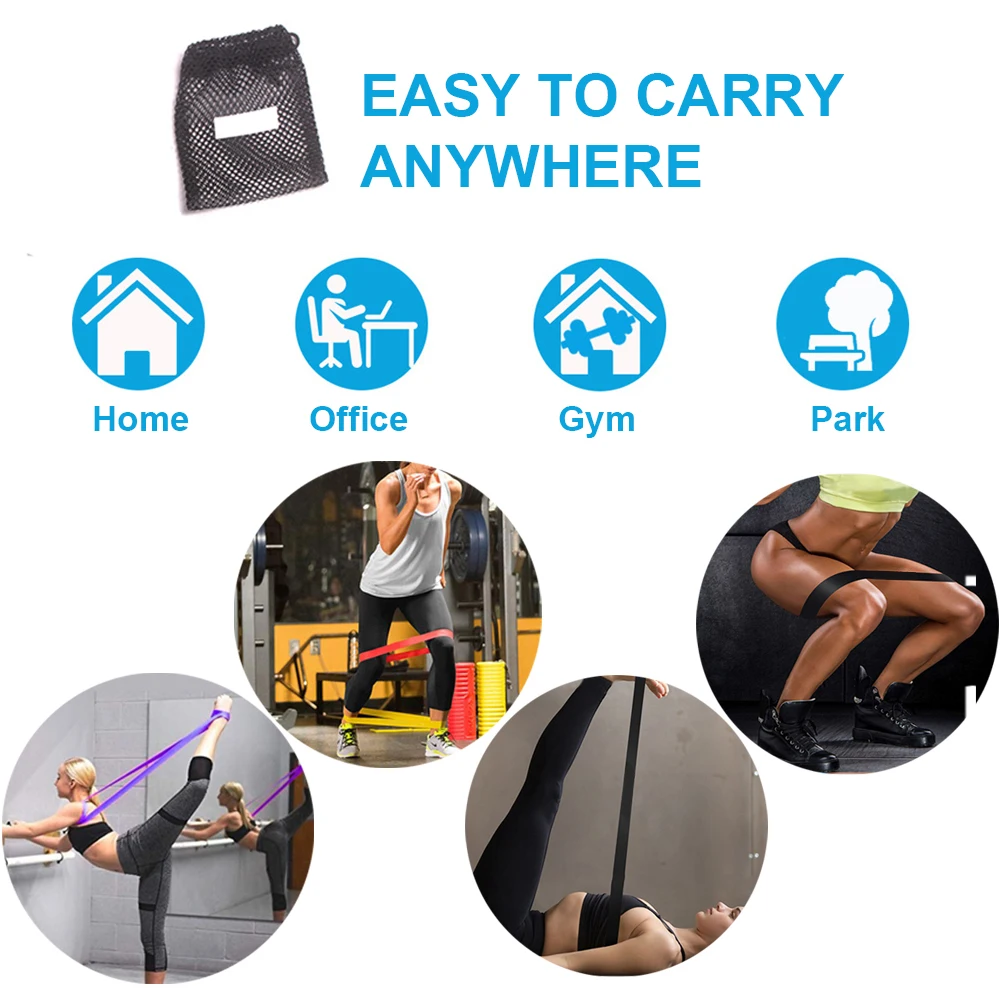 Резиновые ленты для йоги 5 уровней тянущиеся занятий спортом пилатеса экспандер