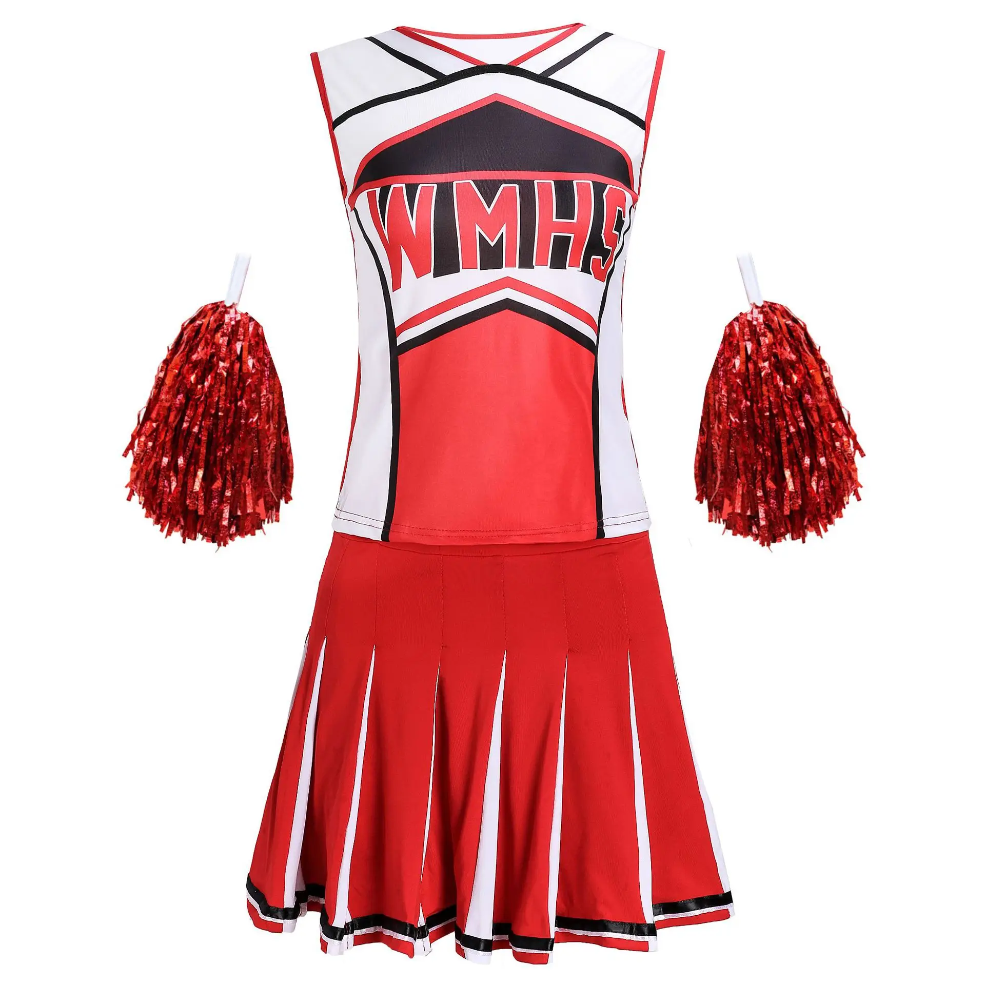 

Girl Cheerleader Costume Glee Style Cheerleading Varsity Cheerleader Cheerios Costume Fancy Dress Uniform High school Glee Club