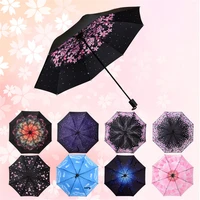 quality folding umbrella for women brand travel anti uv windproof rain flower modish female sun women parasol pocket umbrellas