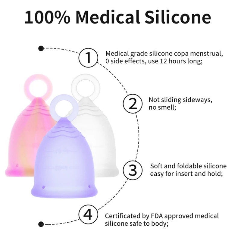 Кольцо менструальная чаша женская гигиеническая медицинская силиконовая