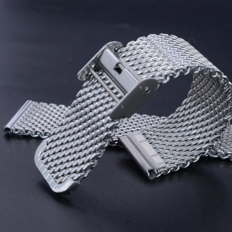 Детали для часов Cronos сетчатый ремешок из нержавеющей стали металлическая пряжка