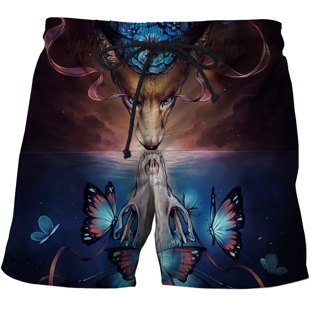 

2021 summer new casual swimming shorts men's 3D personalized printed beach pants loose comfortable casual quick-drying pants