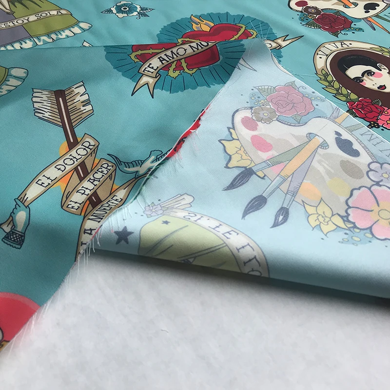 Брендовая 100% полиэфирная печатная стрейчевая атласная ткань мягкая рубашка