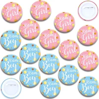 60 piece gender display pin boy and team girl button pin baby shower button pink button for baby party party supplies