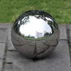 Глянцевый блестящий шар из нержавеющей стали 304, сферический зеркальный полый шар для украшения дома и сада, товары для украшения