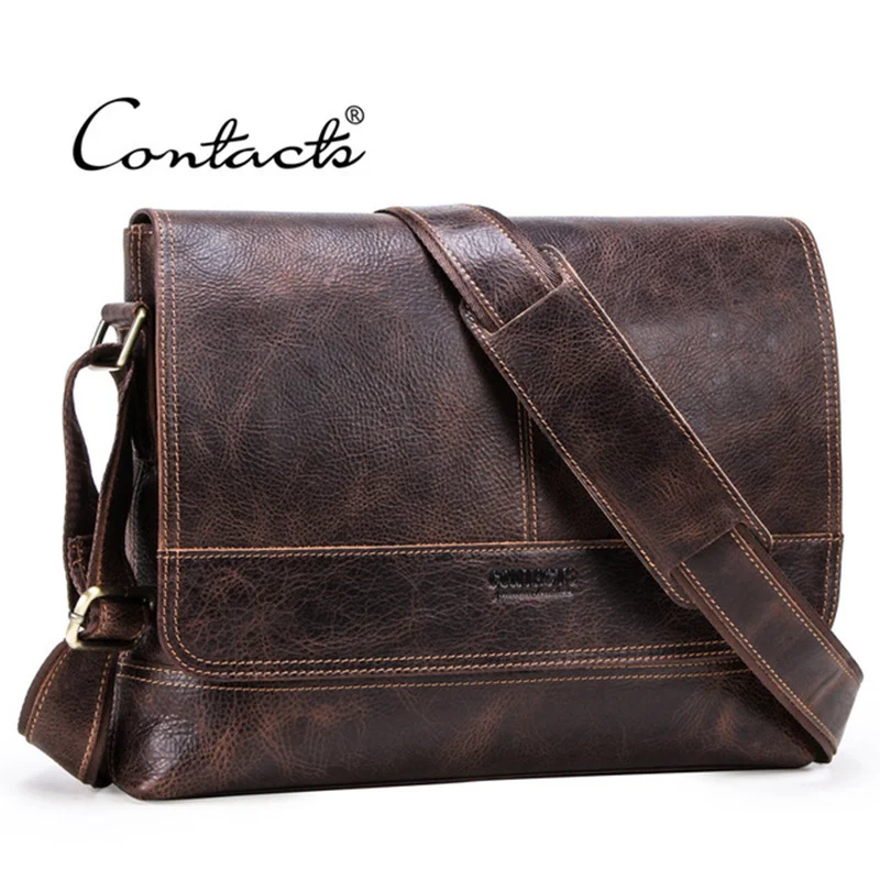 Сумка на плечо мужская из натуральной кожи спортивная сумка для ноутбука