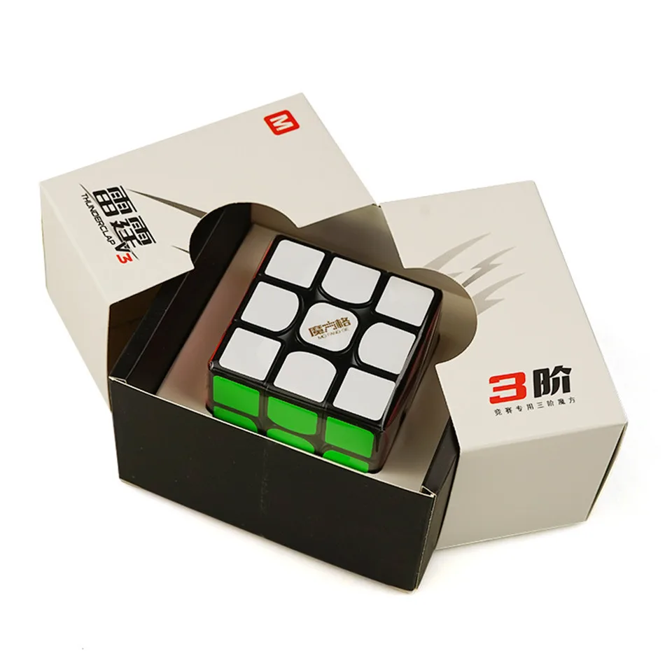 Магнитный скоростной куб QiYi MoFangGe Thunderclap V3M 3x3 без наклеек V3 3x3x3 | Игрушки и хобби
