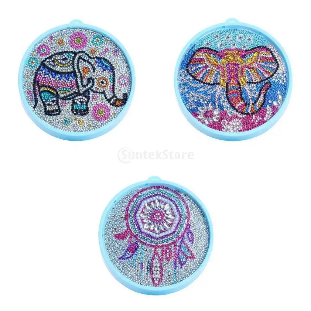 

3 Pcs Full Drill Diamond Painting Lamp DIY 5D Cross Stitch Kits