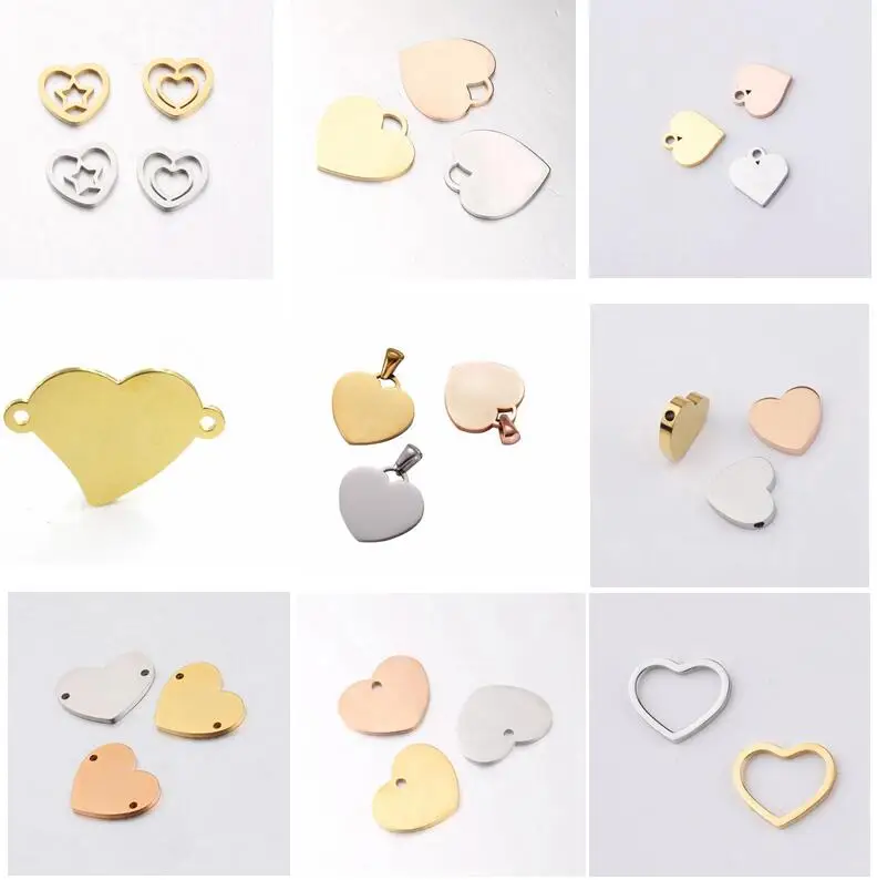 10 шт. зеркальная полированная нержавеющая сталь золотого цвета изготовленная с