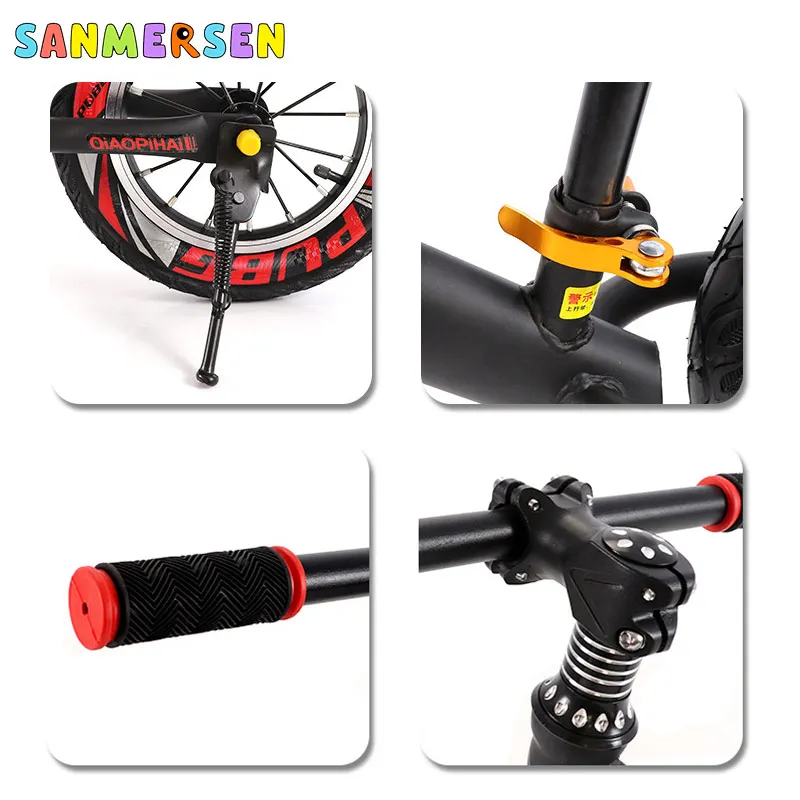 Обновленный 12 ''Детский велосипед Скутер без педалей слайдер супер