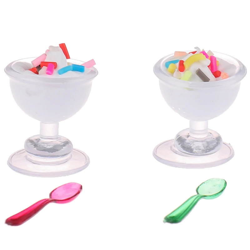 

1pcs Drink Ice Cream Cups Set Model Pretend Play Mini Food Doll Accessories Fit Play House Toy Cute Dollhouse Miniature