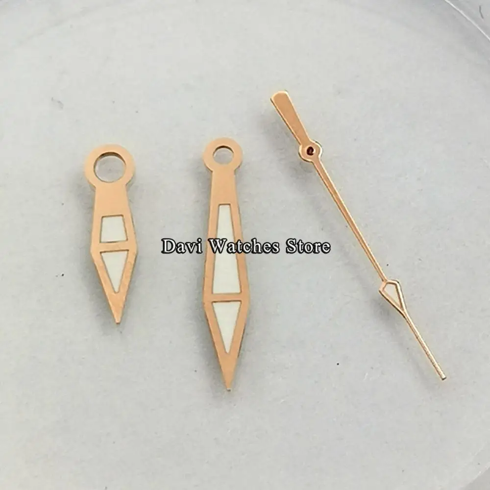 

Parnis, зеленые светящиеся часы, стрелки, розовое золото, подходят для Miyota 8205,8215,821A