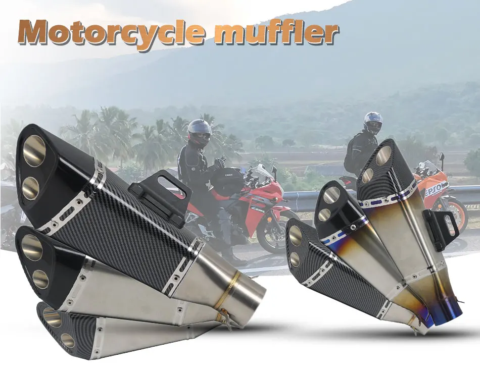 ZSDTRP глушитель выхлопной трубы мотоцикла для Kawasaki akrapovic Yoshimura R11 выхлопной трубы Moto Z800 R3 GSXR750 GSXR600 Slip-On