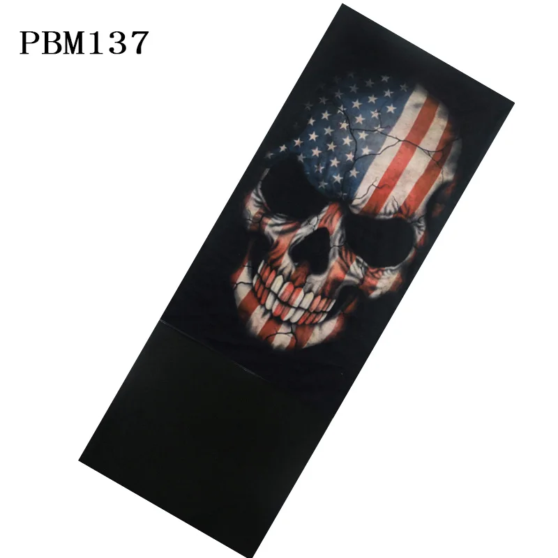 PM137 Новая модная зимняя Флисовая теплая Волшебная бандана для шеи, шарф, повязка на голову, шарф унисекс с черепом, многофункциональный бесшовный трубчатый шарф - Цвет: PM137