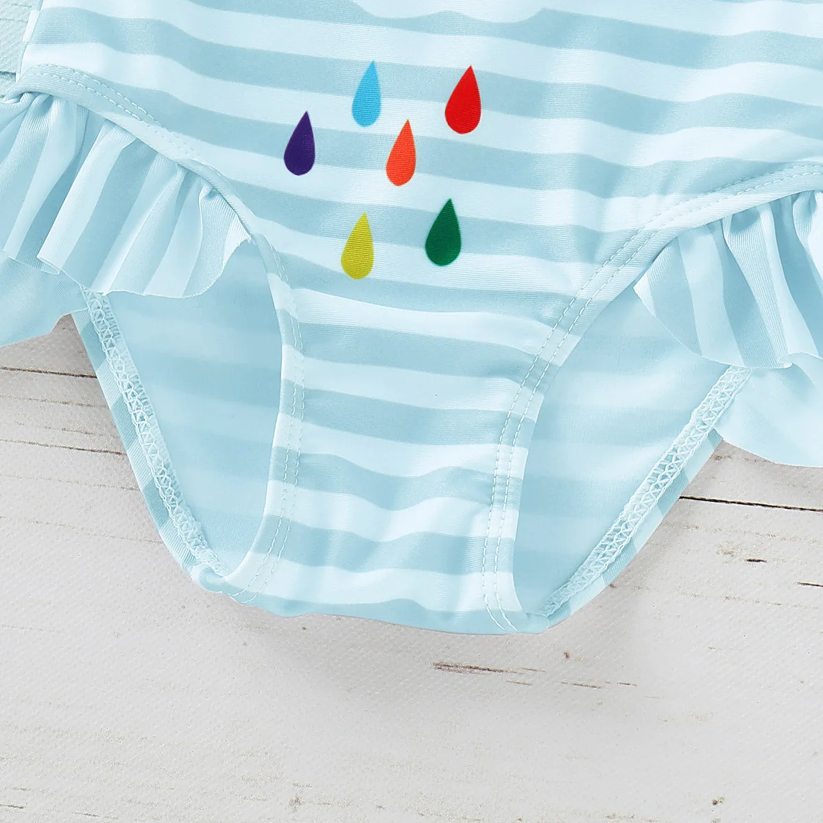 

Rainbow Striped Children's Swimsuit one piece bathing suit cute baby swimwear