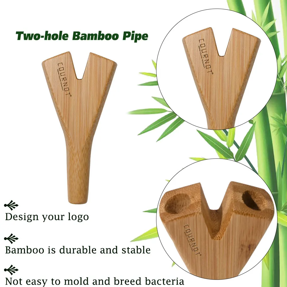 HORNET Двойной баррель бамбуковый держатель для курения сверхнатуральных конусов 91