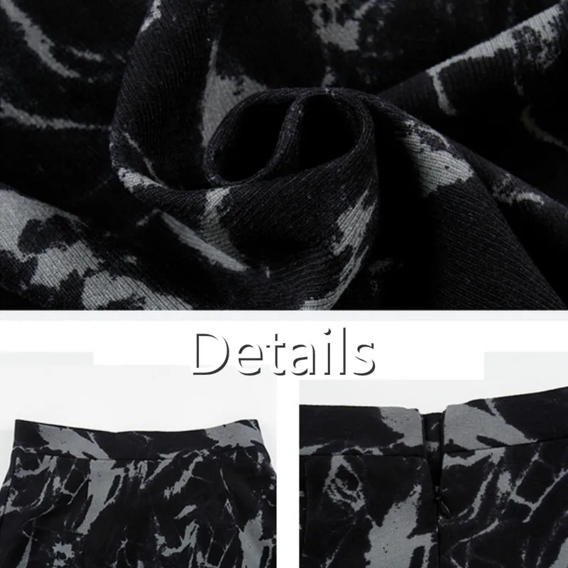 

Long Skirts Women Retro Chic Fall Korean Fashion All-match Harajuku Ladies Streetwear Print Stylish Preppy Girls Faldas Mujer