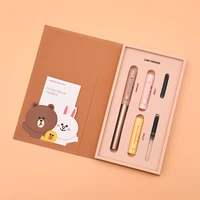 kaco fountain pen kacogreen metal line friends pens gift box for financial office student school stationery pens