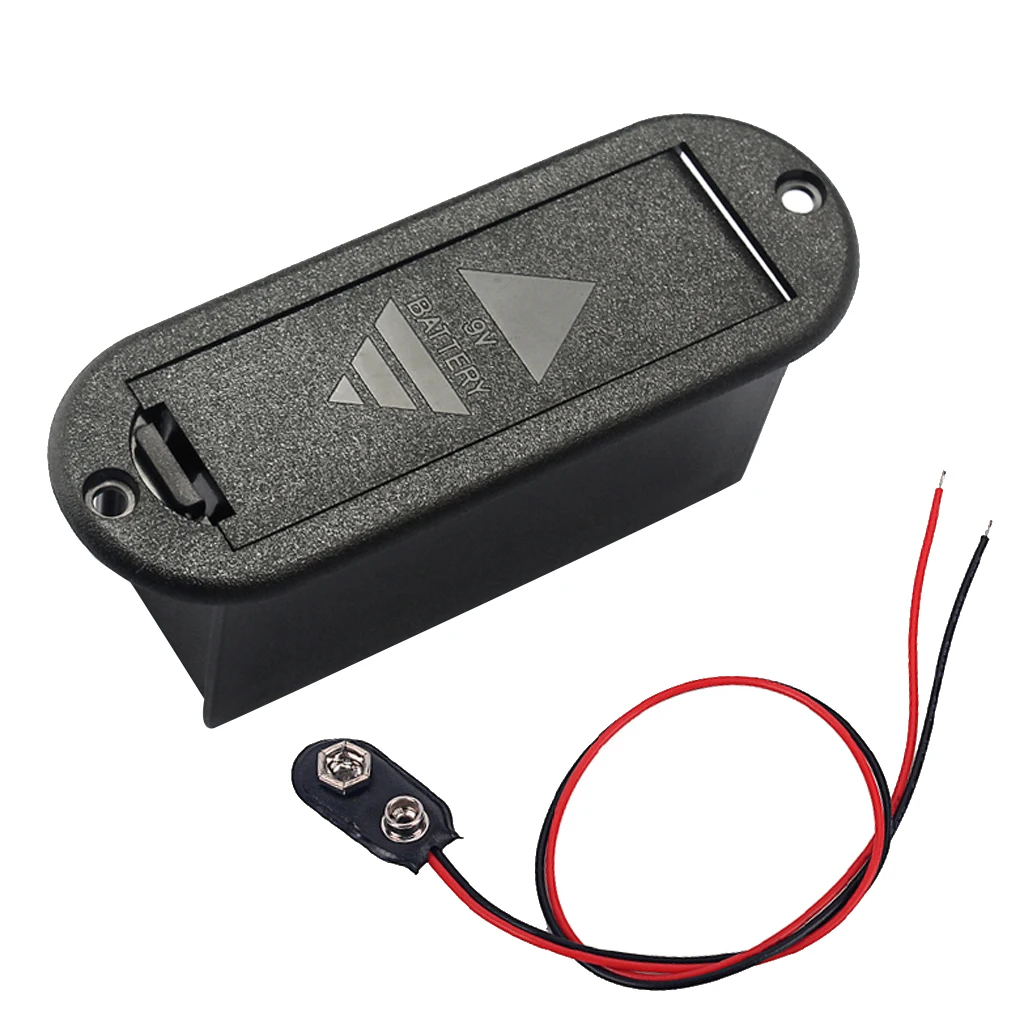 

1pc 9V Battery Box For Electric Guitar Bass And Active Pickup With Connector