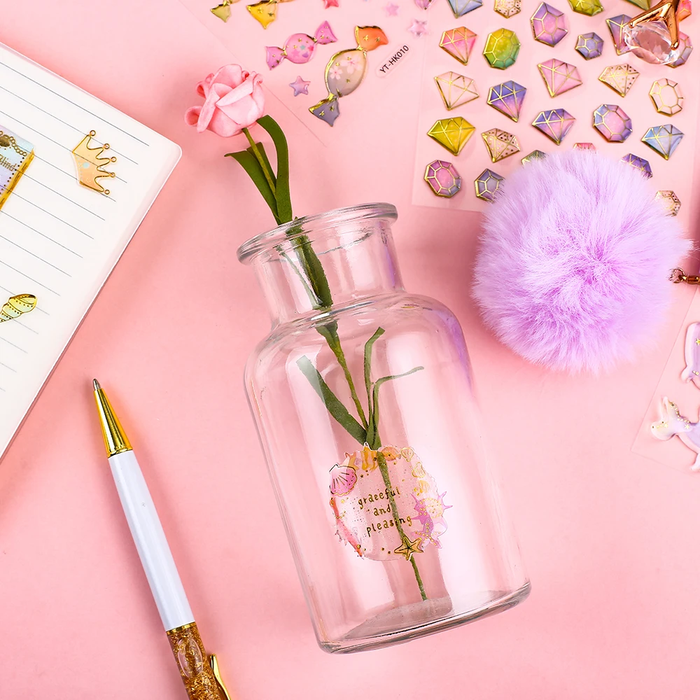 Корейский милый Хрустальный фотопрозрачный кавайный Радужный Единорог Фламинго