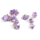 Натуральный Аметист, нестандартные камни, кристаллы, энергетический кластер, подвеска, кварцевые бусины, для самостоятельного изготовления ювелирных изделий, подвеска, ожерелье