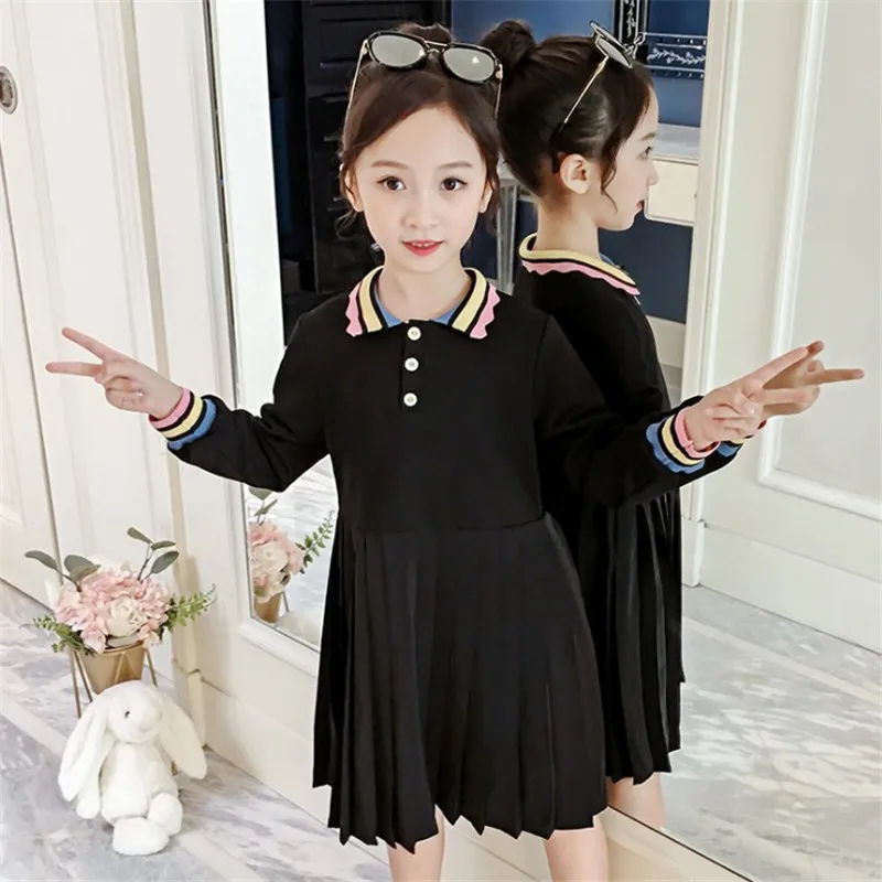 Новинка Платье для девочек Сезон весна-осень Детская одежда принцессы в