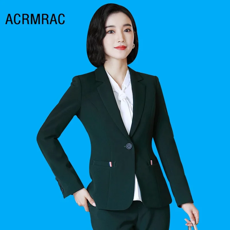 Женские костюмы облегающий осенний пиджак и брюки комплект из 2 предметов