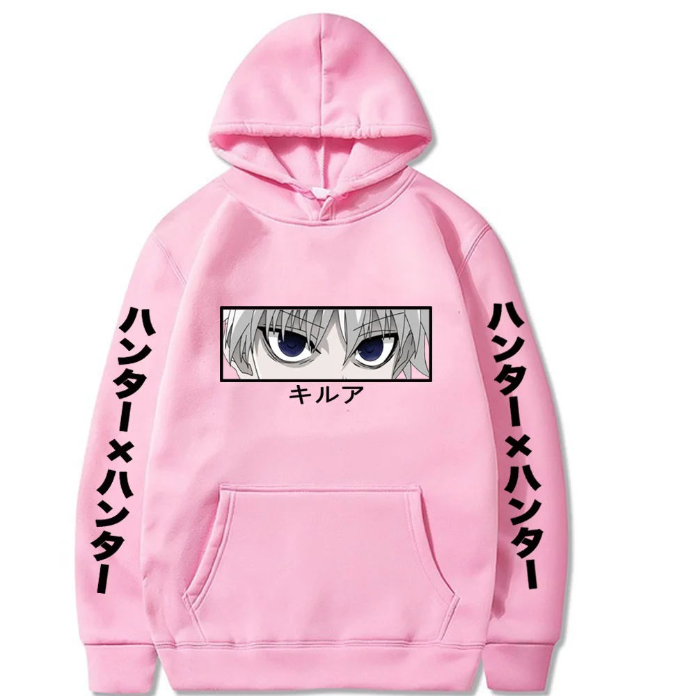 

Uniex Hot Anime Hoodie Killua Eyes Pullovers Tops Long Sleeve Loose Hip Hop