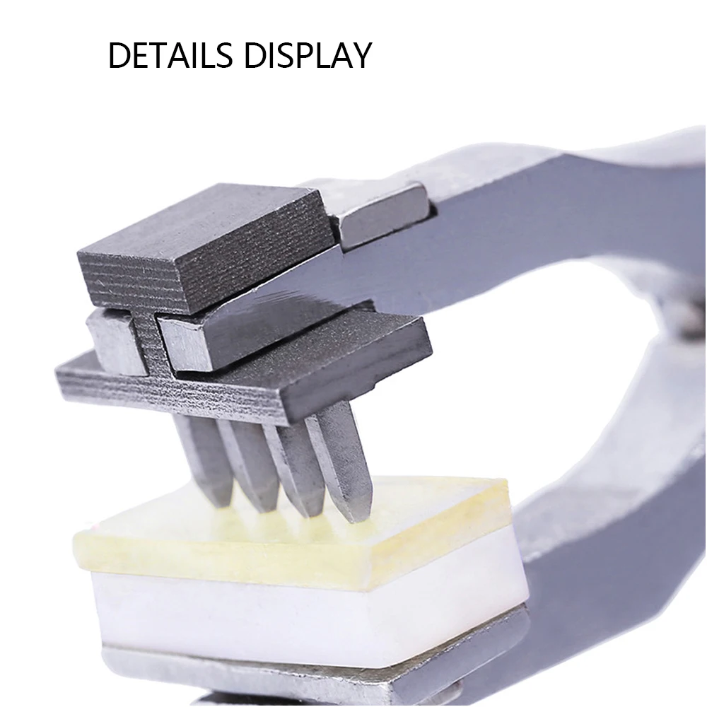 

4mm Durable Silent Revolving Heavy Duty Leather Hole Punch Stitching Hand Pliers Leather Craft Tool For Belts Purses Watch Bands