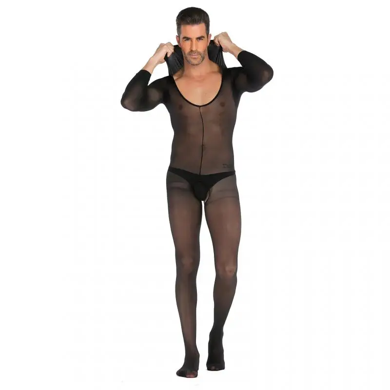 

Sexy Lingerie for Men Mesh Bodystockings Hot Erotic Porno Underwear Intimates Plus Size Open Crotch Teddies Fishnet Bodysuit