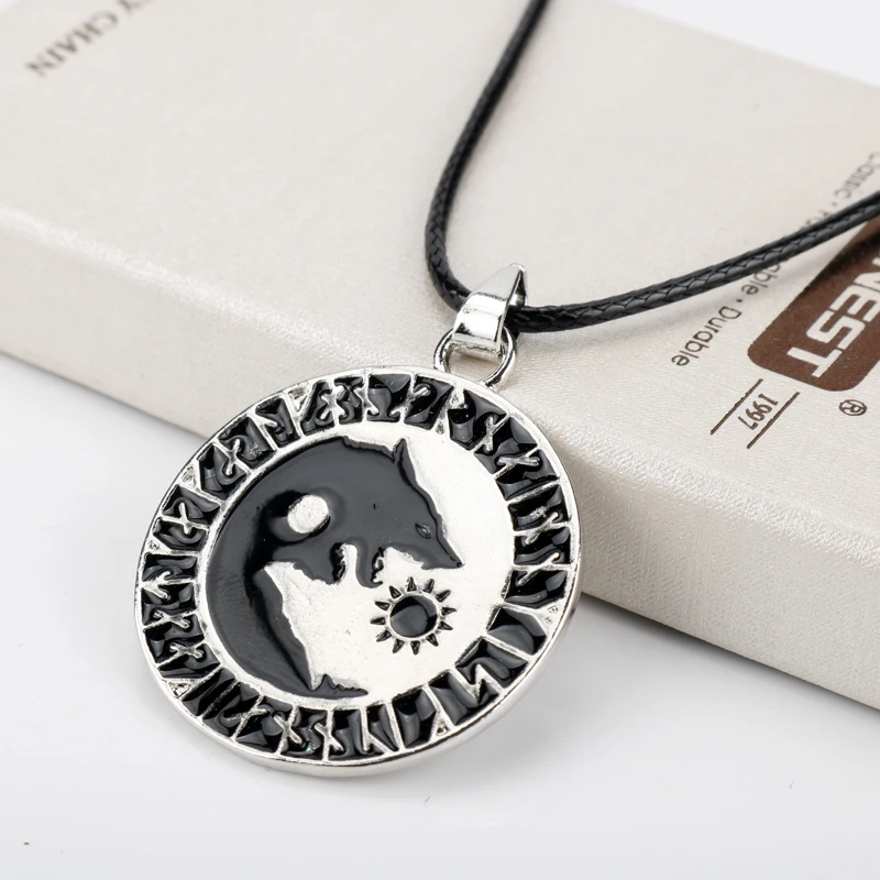 Модная металлическая подвеска Инь Ян волк Солнце Луна | Украшения и аксессуары
