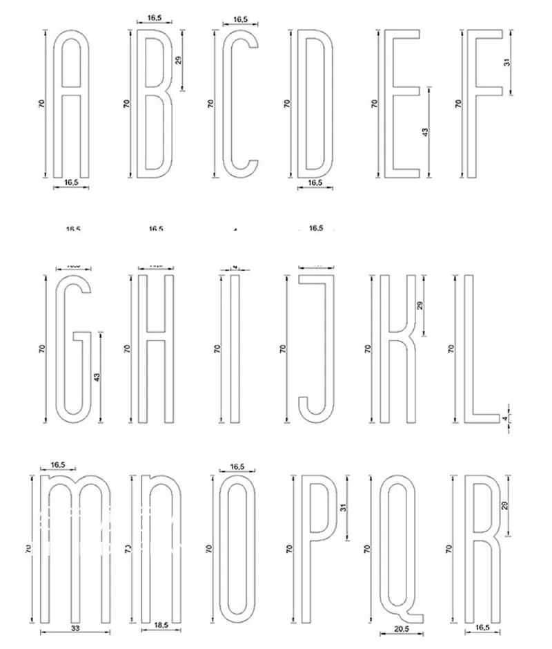 10 шт./лот большие латунные буквы стандарта для названия компании дверные тарелки