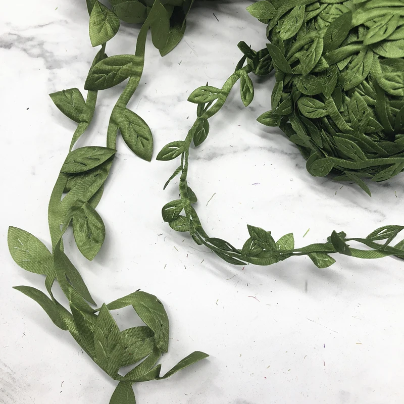 HINDJEF 5 метров/Мини Искусственные Шелковые зеленые листья в форме листьев зажим