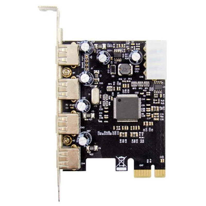 Настольная плата расширения с 4 портами USB 2 0 PCI-E 480Mbps поддержка порта карта