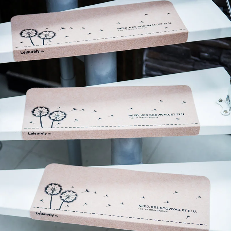 5 шт. коврики для лестницы напольные самоклеящиеся с мультяшными кошками