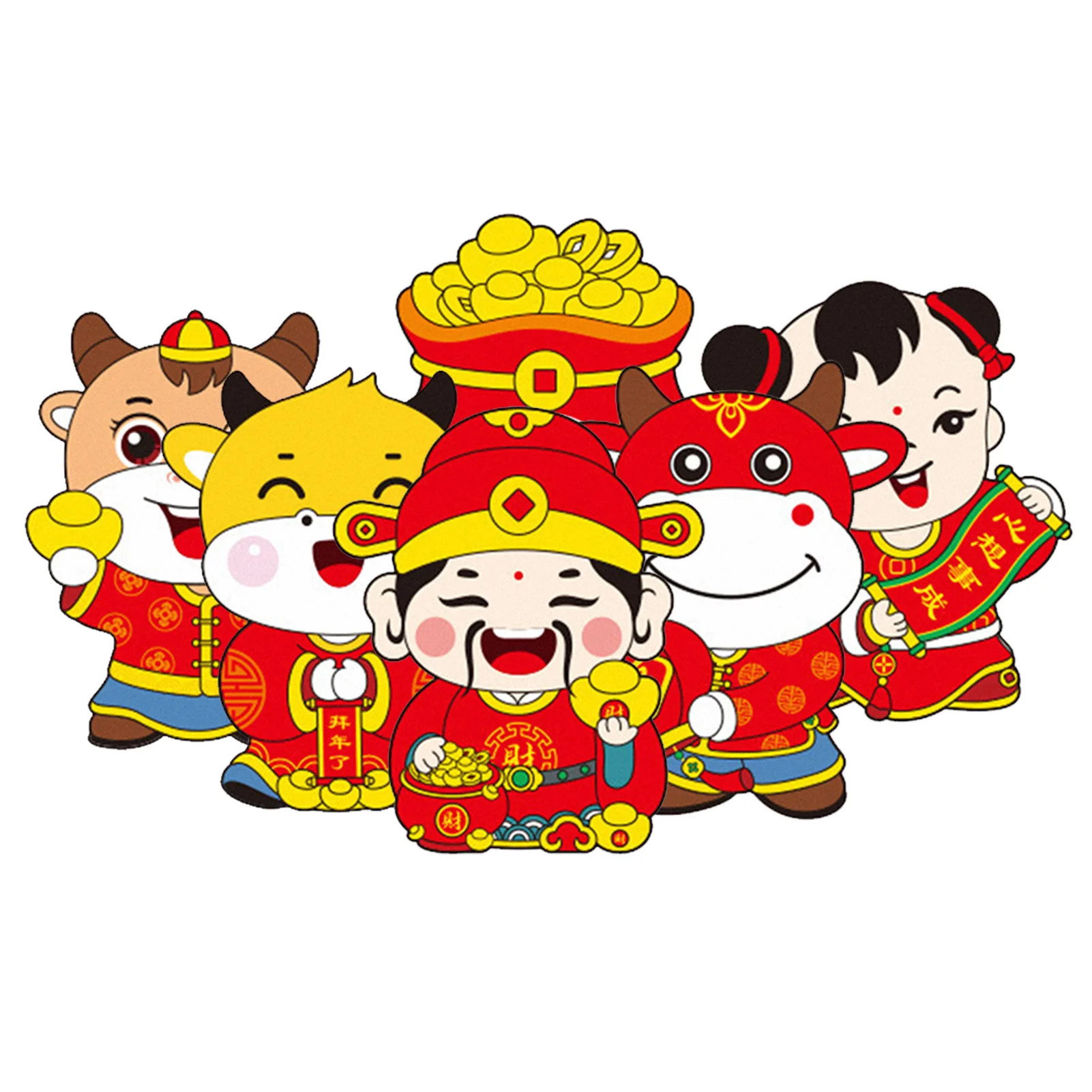 

2021 6PCS Year Of The Ox Red Packet Personality And Creativity Li Shi Feng Red Envelope Meaningful Chinese Auspicious Red Packet