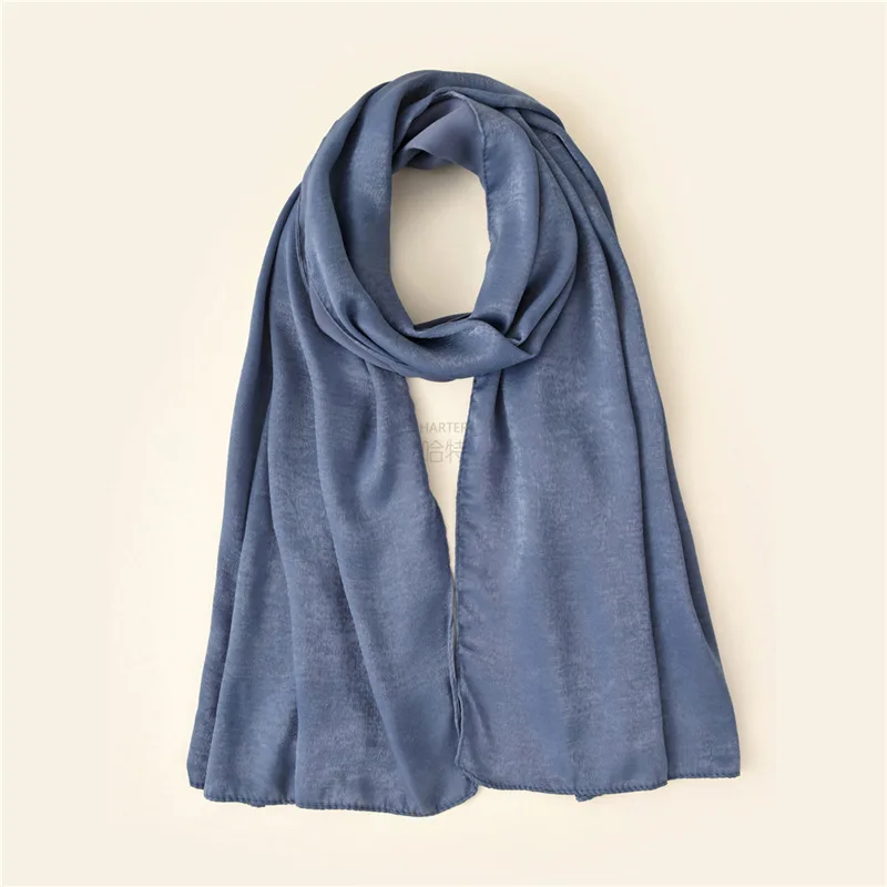 

Hart foreign trade gauze headscarf Malaysian style solid-color long scarf solid-color scarf S06