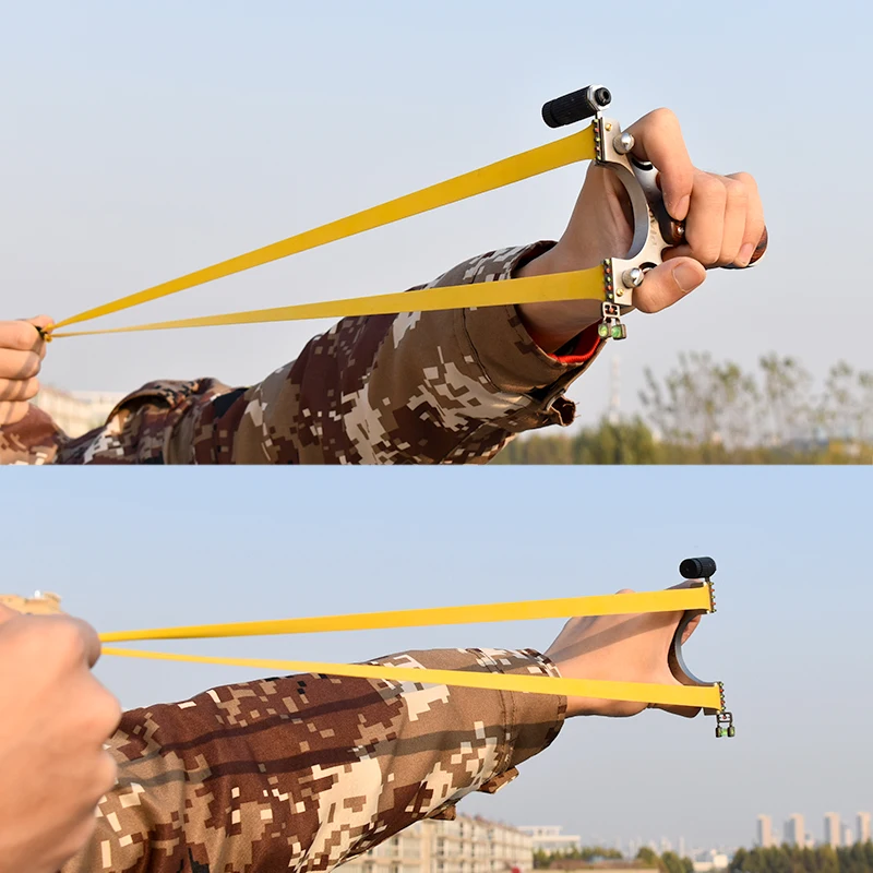 

PIAOYU New Stainless Steel Slingshot Hunting Catapult with 3 Types of Sights Professional Outdoor Shooting Sling Shot Set