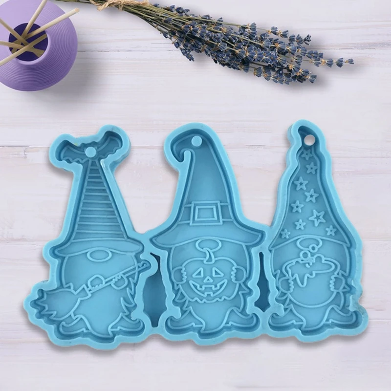 

Halloween Gnomish Keychain Epoxy Resin Mold Dwarf Doll Pendant Silicone Mould P9YF