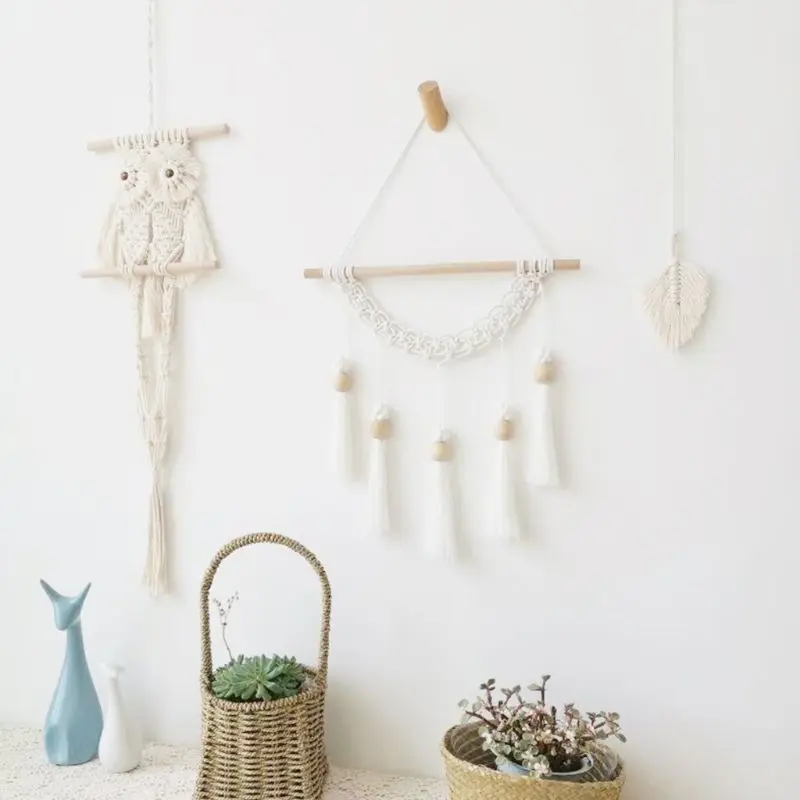 

Nordic Tassel Wind Bell Ornament Handmade Children Room Crib Decorations 24BE