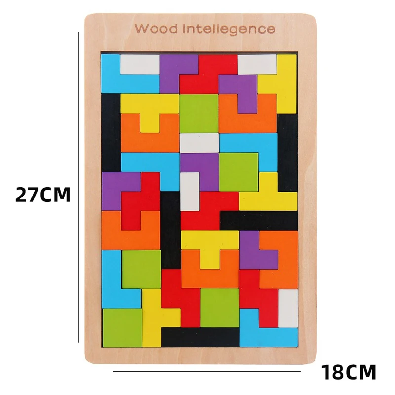 Детские деревянные головоломки Tangram/головоломки игрушки игра тетрис детская