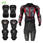 Комплект защитной одежды WOSAWE для мотоцикла, броня, куртка, защитный бандаж, нагрудный наколенник, защита бедер, защита для мотокросса, костюм с шортами