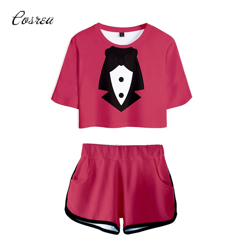 Alastor аниме хазбин Косплей отель шорты спортивный костюм футболка Charlie тройники