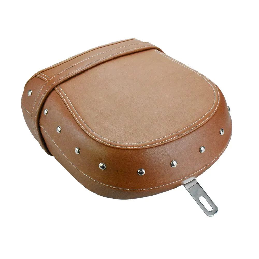 Мотоциклетное черное/коричневое кожаное сиденье заднего сиденья для индийского