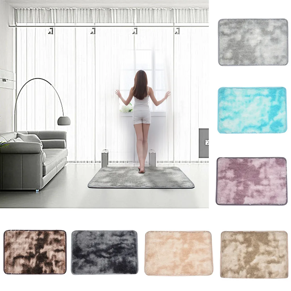 Мягкие плюшевые Противоскользящие коврики удобные прямоугольные домашние